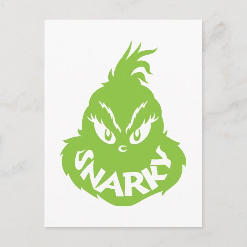 Snarky Grinch  Grinch Face Postcard