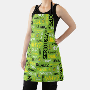 Snarky Grinch Grinch Snarky Phrase Pattern Apron