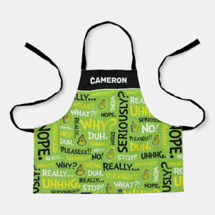 Snarky Grinch Grinch Snarky Phrase Pattern Apron
