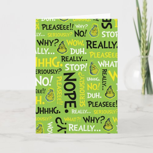 Snarky Grinch  Grinch Snarky Phrase Pattern Card