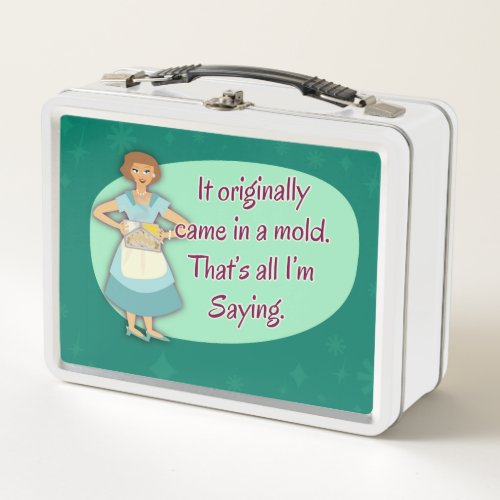 Snarky Kitschy Houswife Home Cooking Vintage Metal Lunch Box
