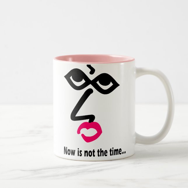 Snarky Lady - Now is not the time Two-Tone Coffee Mug (Right)