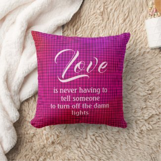 Snarky Love Lights Throw Pillow