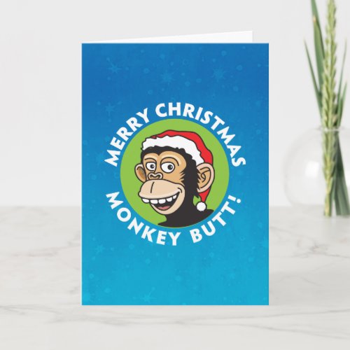 Snarky Monkey Christmas Holiday Card