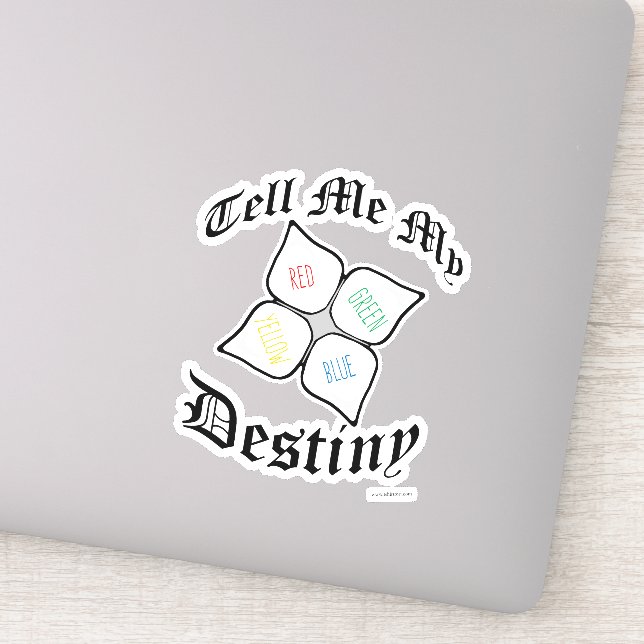 Snarky Paper Fortuneteller Nostalgia Design Sticker (Detail)