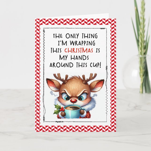 Snarky Reindeer Funny Christmas Card (Front)