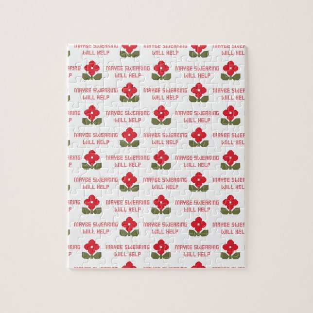 Snarky Rude Cross Stitch Funny Irreverent humor Jigsaw Puzzle (Vertical)