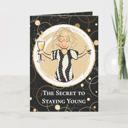 Snarky Sassy Funny Female Cartoon Birthday  Card