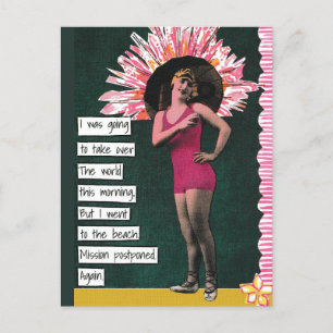 Snarky Vacation Postcard Beach Day