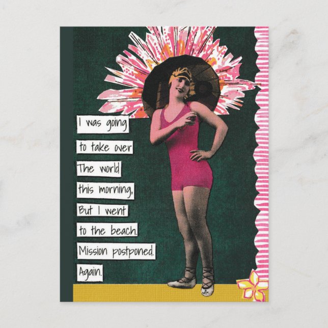 Snarky Vacation Postcard Beach Day (Front)