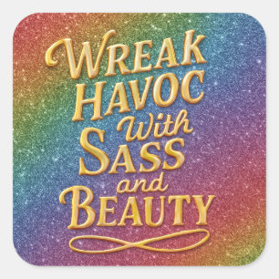 Snarky Wreak Havoc with Sass and Beauty Sticker