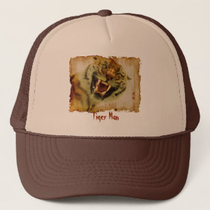 Snarling Asian Tiger Wildlife-lover Art Apparel Trucker Hat