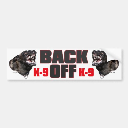 Snarling Police Dog Dutch Shepherd Bumpersticker Bumper Sticker