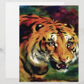 Snarling Tiger Artistic Portrait (Front/Back)