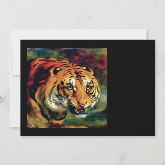 Snarling Tiger Artistic Portrait (Back)