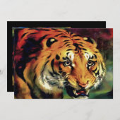 Snarling Tiger Artistic Portrait (Front/Back)