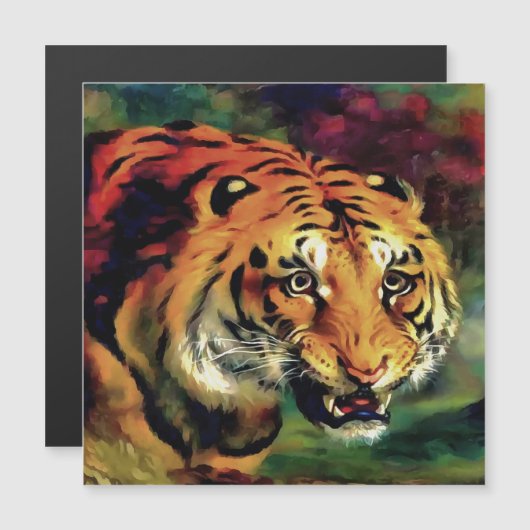 Snarling Tiger Artistic Portrait (Front/Back)