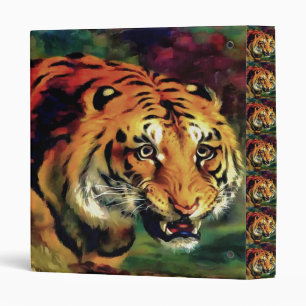 Snarling Tiger Artistic Portrait 3 Ring Binder