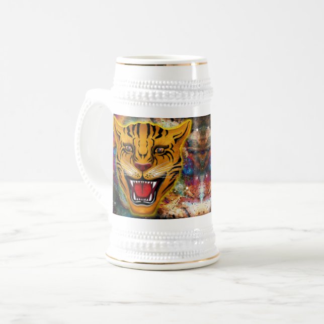Snarling Tiger Nebula Beer Stein (Front Left)