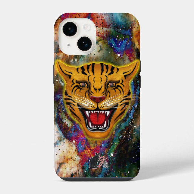 Snarling Tiger Nebula Iphone Case (Back)