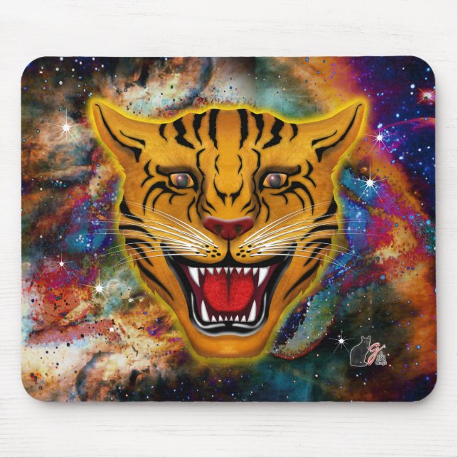 Snarling Tiger Nebula Mouse Pad (Front)