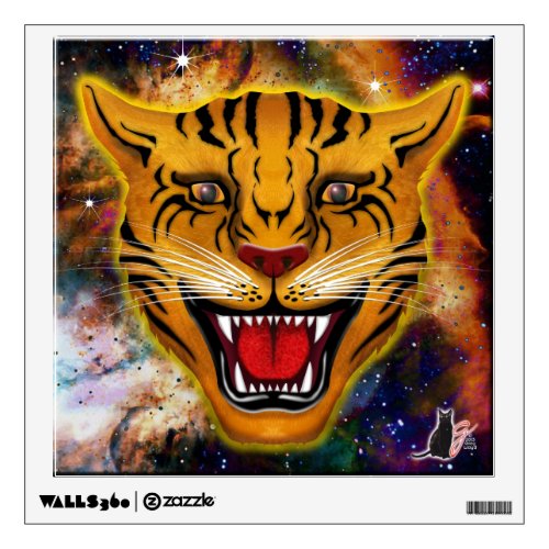 Snarling Tiger Nebula Wall Sticker