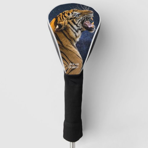 Snarling Tiger Starry Night Golf Head Cover