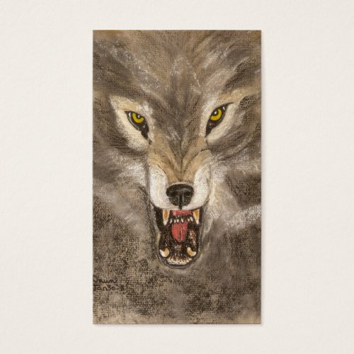 Snarling Wolf Business Card Templates