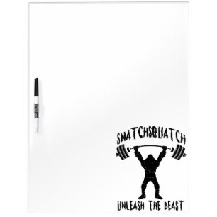 Snatchsquatch, Cartoon Big Foot, Beast, Funny Gym Dry-Erase Board