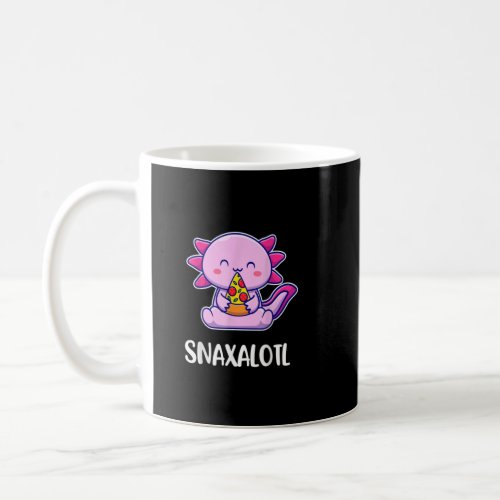 Snaxalotl Axolotl Cute Eating Pizza Snacks Coffee Mug