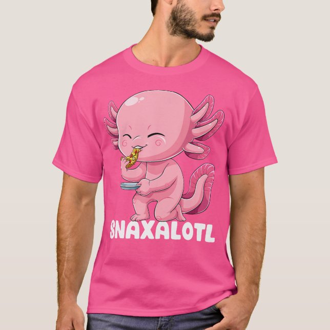 Snaxalotl Axolotl Pizza Mexican Salamander Walking T-Shirt (Front)