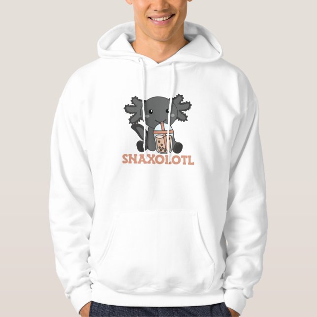 Snaxolotl Axolotl Bubble Tea Lovers Sweet Animals Hoodie (Front)