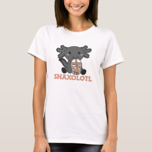 Snaxolotl Axolotl Bubble Tea Lovers Sweet Animals T-Shirt