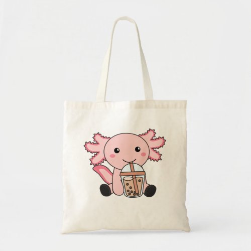 Snaxolotl Axolotl Bubble Tea Lovers Sweet Animals  Tote Bag