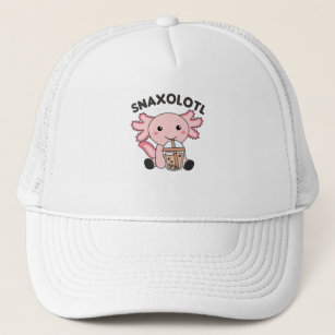 Snaxolotl Axolotl Bubble Tea Lovers Sweet Animals Trucker Hat
