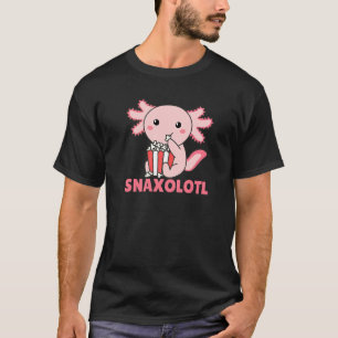Snaxolotl Axolotl Cute Animals Eat Popcorn Axolot T-Shirt