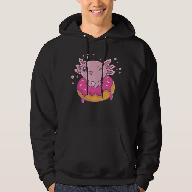 Snaxolotl Axolotl Donut Lovers Sweet Animals Hoodie (Front)