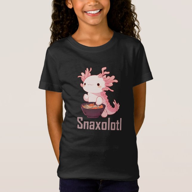 Snaxolotl Axolotl Girls T-Shirt (Front)