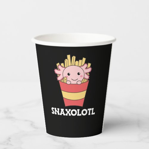 Snaxolotl Axolotl Lover Cute Animals Fries Postcar Paper Cups