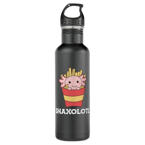 Snaxolotl Axolotl Lover Cute Animals Fries Stainless Steel Water Bottle