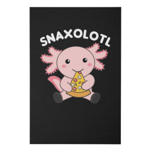 Snaxolotl Axolotl Lover Cute Animals Pizza Faux Canvas Print