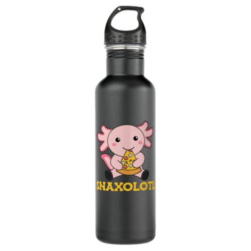 Snaxolotl Axolotl Lover Cute Animals Pizza Stainless Steel Water Bottle