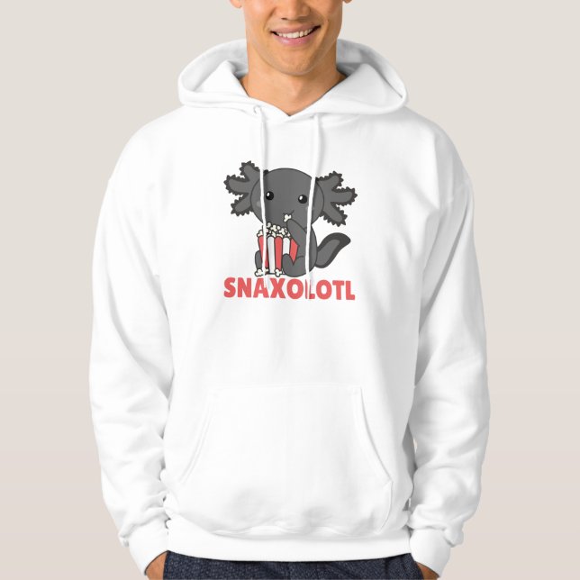 Snaxolotl Axolotl Lovers Sweet Animals Popcorn Hoodie (Front)
