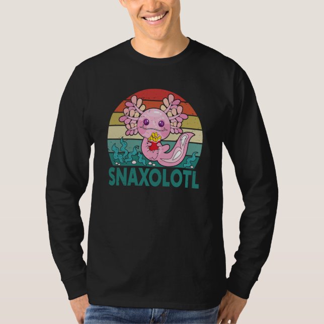 Snaxolotl Cute Axolotl French Fries Food Animal T-Shirt (Front)