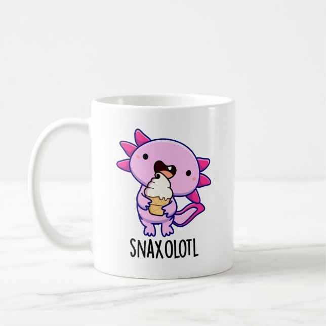 Snaxolotl Funny Axolotl Pun  Coffee Mug (Left)