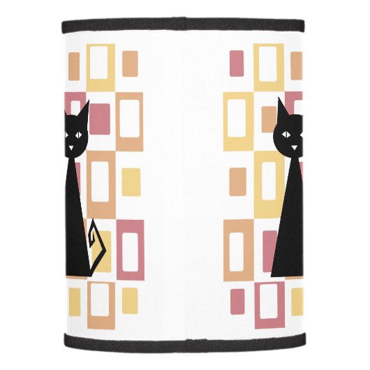 Snazzy Black Cat Lamp Shade (Back)