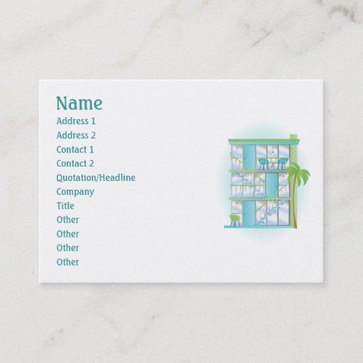 Customizable Snazzy Blue Sky Apartments! Business Cards