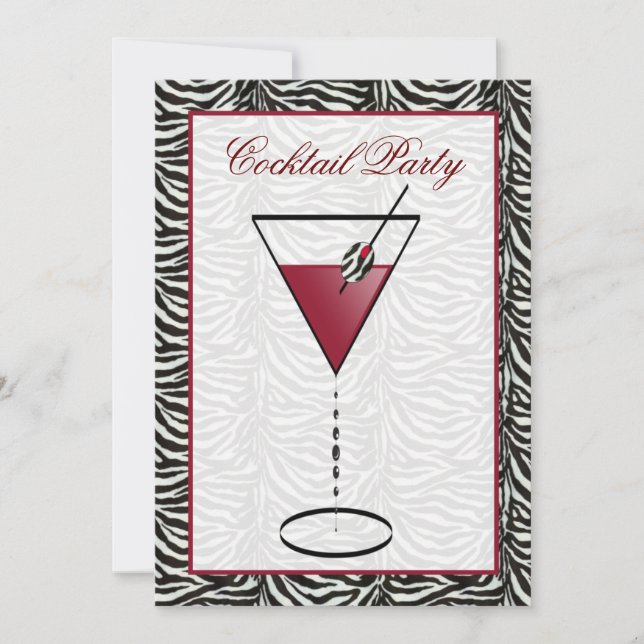 snazzy Cocktail party Invitation (Front)