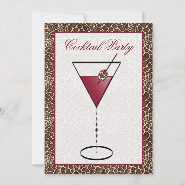 snazzy Cocktail party Invitation (Front)