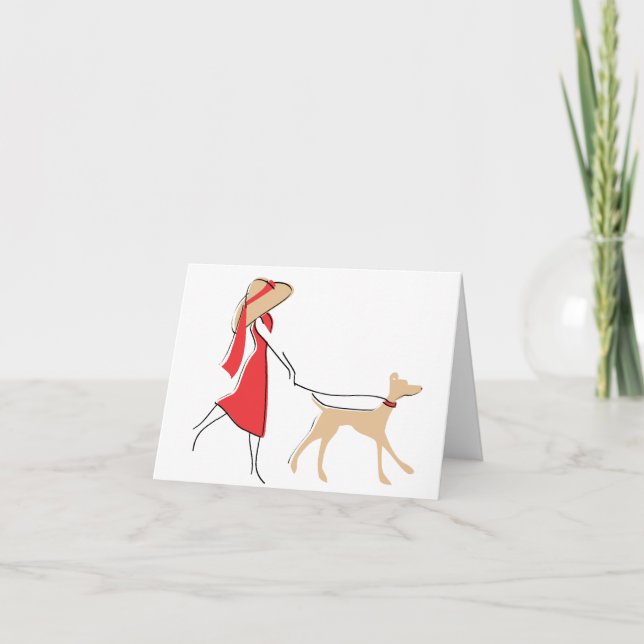 Snazzy Dog Walker Card (Front)